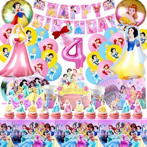 92 Piezas Decoracion Princesas Cumpleaños 4 Años, Globos Pincesas, Decoracion Tartas Cumpleaños Princesas, Fiesta De Cumpleaños Infantil, Platos, Happy Birthday Banderas, Servilletas, 92 Piezas Decoracion Princesas Cumpleaños 4 Años, Globos Pincesas, Decoracion Tartas Cumpleaños Princesas, Fiesta De Cumpleaños Infantil, Platos, Happy Birthday Banderas, Servilletas,