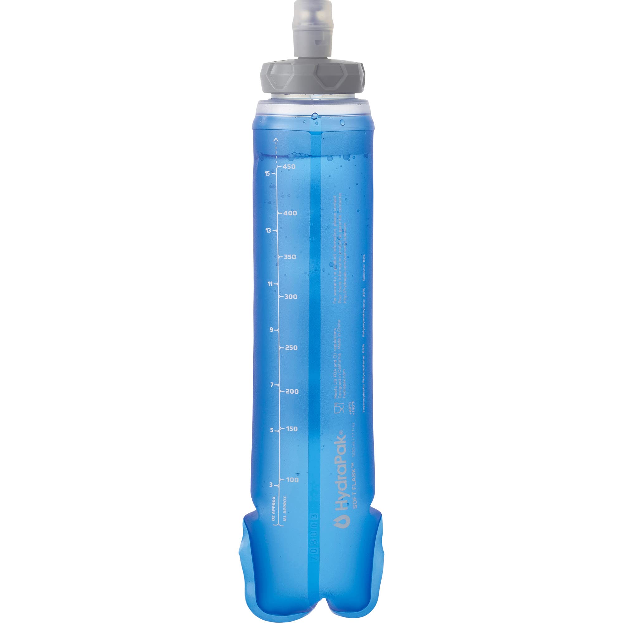Salomon Soft Flask 500ml Gourde souple unisexe Valve à débit élevé Bleu Lot de 2