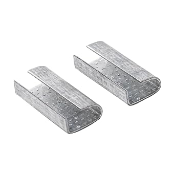 100 Pcs Packaging Strapping Open Serrated Seals, Incontesta 1/2" Strap Width PolyesterPET Banding Clips for Plastic and Metal Buckles