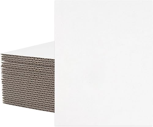 Mat Board Center, paquete de 25 hojas de cartón corrugado de 8.5 x 11 pulgadas, 18 pulgadas de grosor, insertos de cartón plano para correo,
