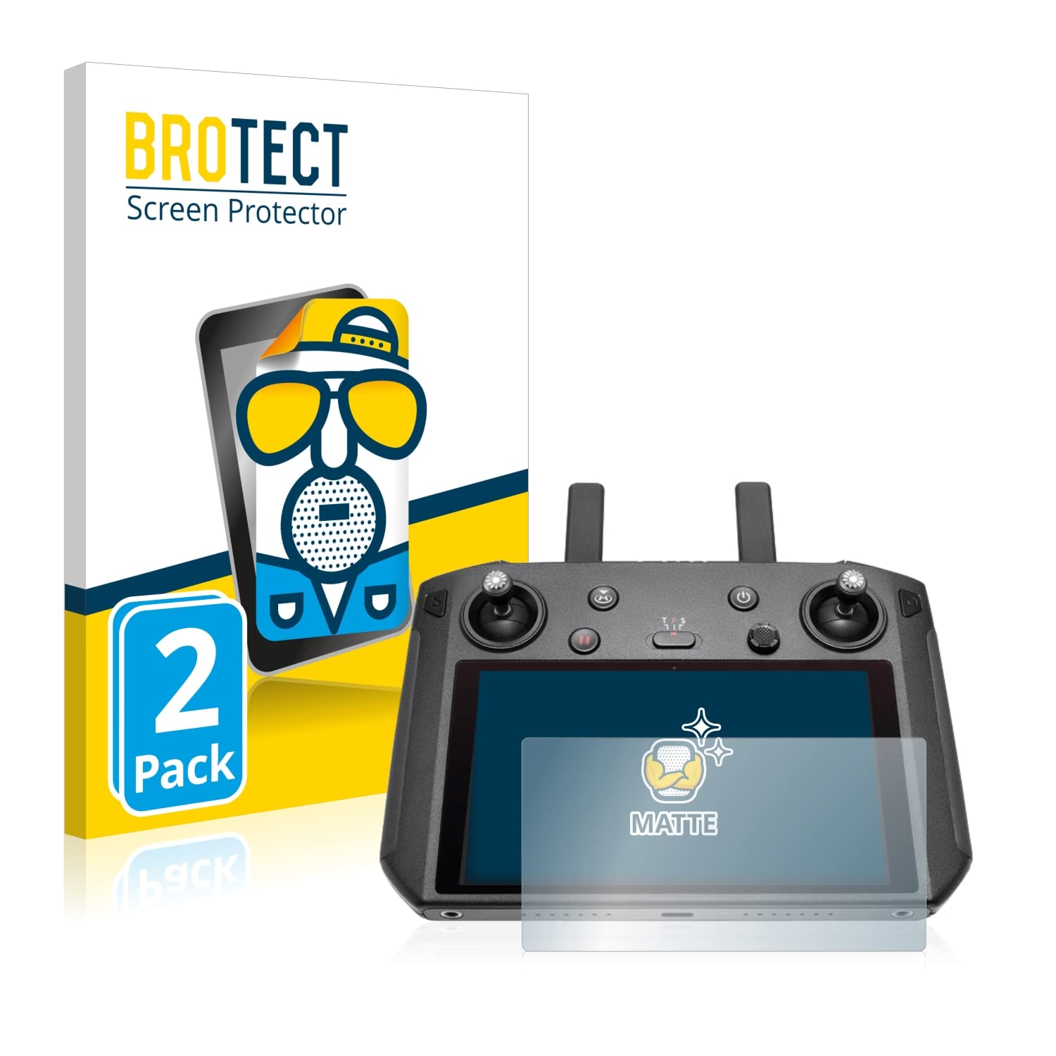 brotect Pellicola Vetro Opaca per DJI RC Pro (3 Pezzi) Protezione Schermo [ Anti-Riflesso, Durezza 9H