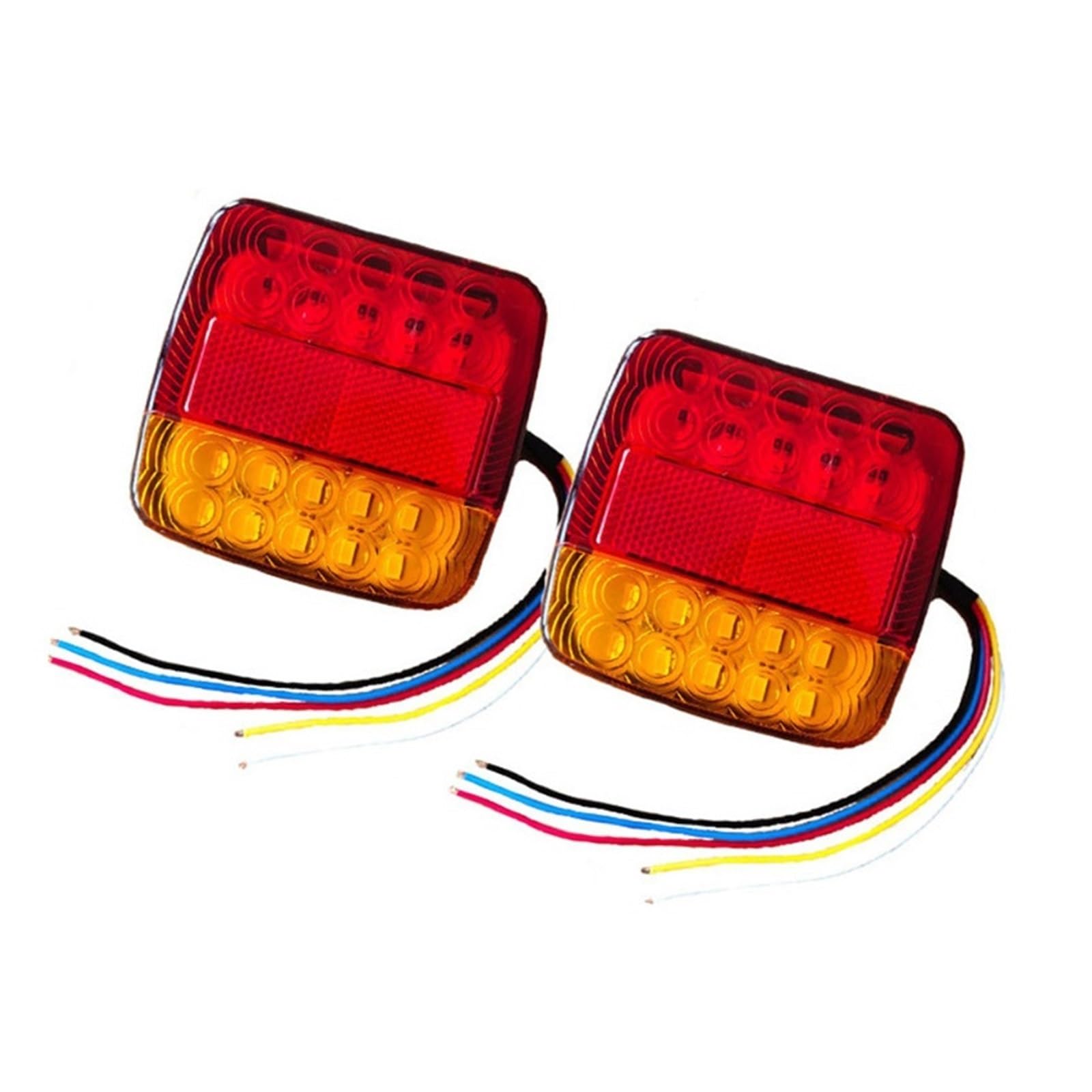 Lampada Fanale Posteriore 2 pezzi auto rimorchio camion fanale posteriore auto fanale posteriore in esecuzione svolta per segnale lampade posteriori impermeabile parti fanale posteriore 12V