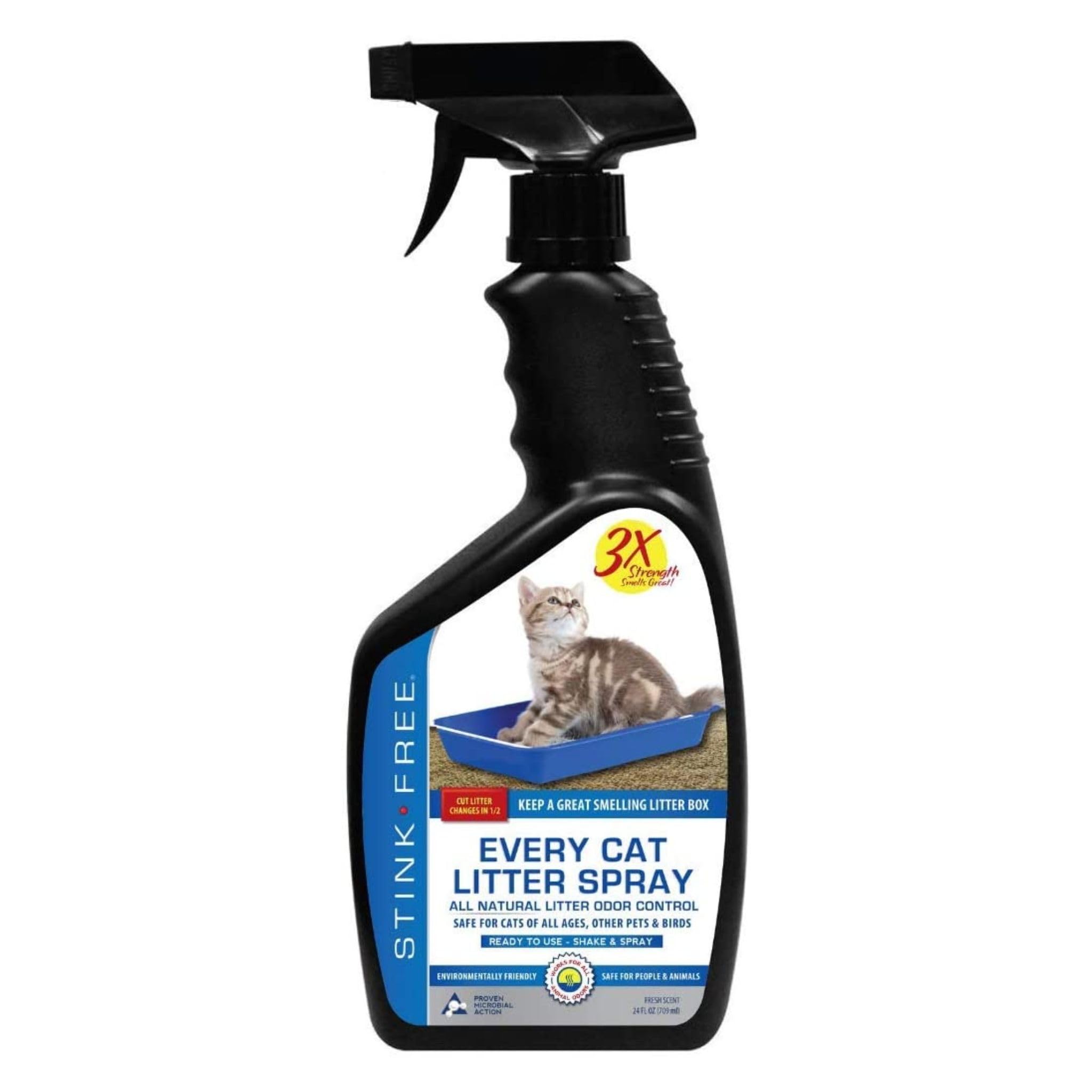 Every Cat Litter Spray Odor Eliminator - Urine Enzyme Cleaner & Deodorizer Cuts Litter Box Changes in Half! 24 oz Cat & Pet Odor Deodorizer