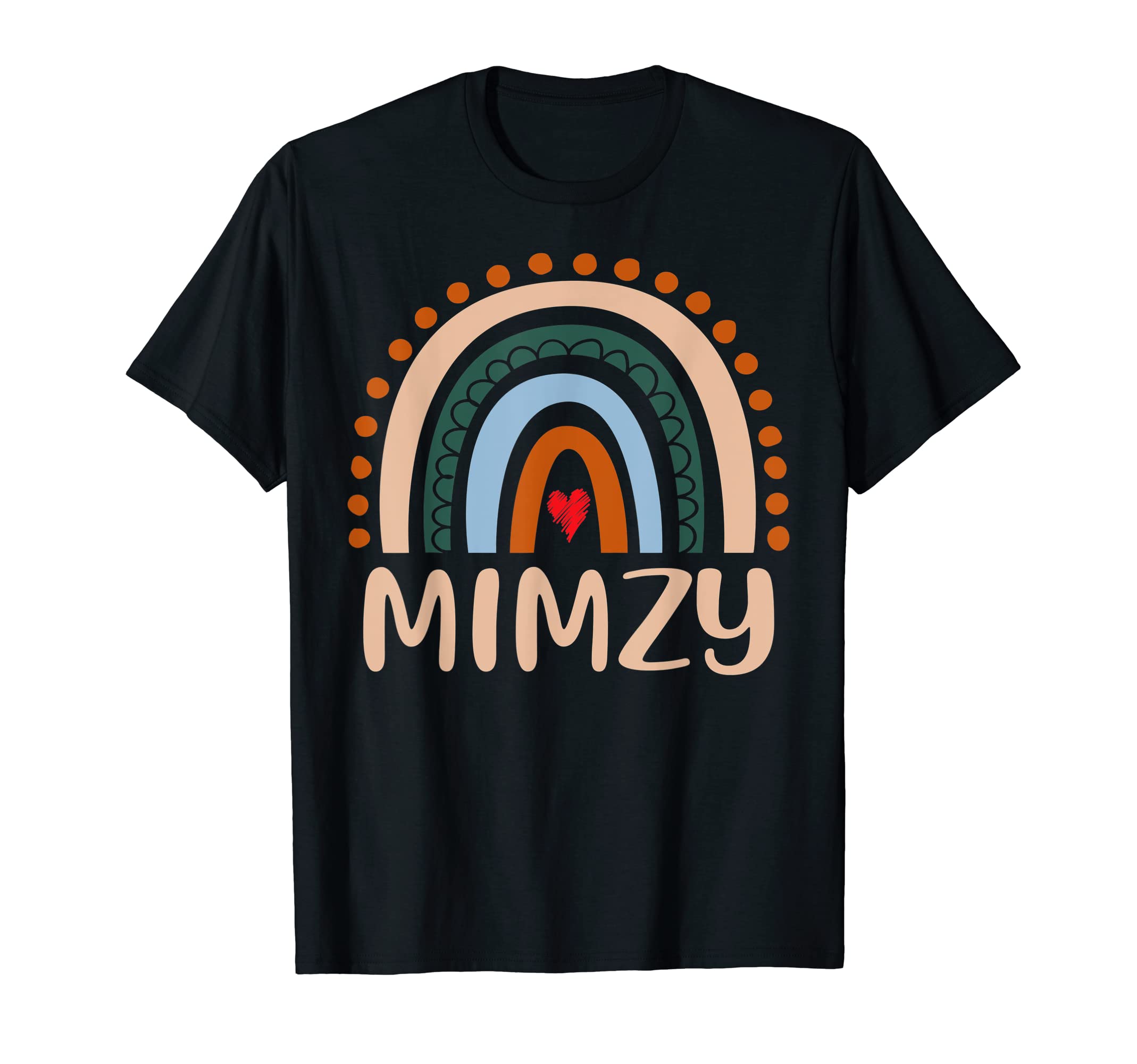 Mimzy Rainbow Grandma Cute Mothers Day Funny Mimzy T-Shirt