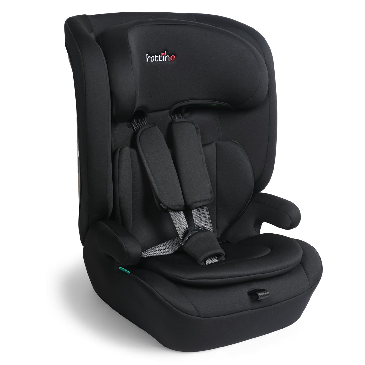 DERBY Siège Auto Rehausseur I-Size 76-150 cm, Longue Durée, Évolutif, Équivalent Groupe 1/2/3, 9-36 kg, 15 Mois-12 Ans, Ceinturé, Réglable en Hauteur, Harnais Escamotable, Inclinable – Shadow
