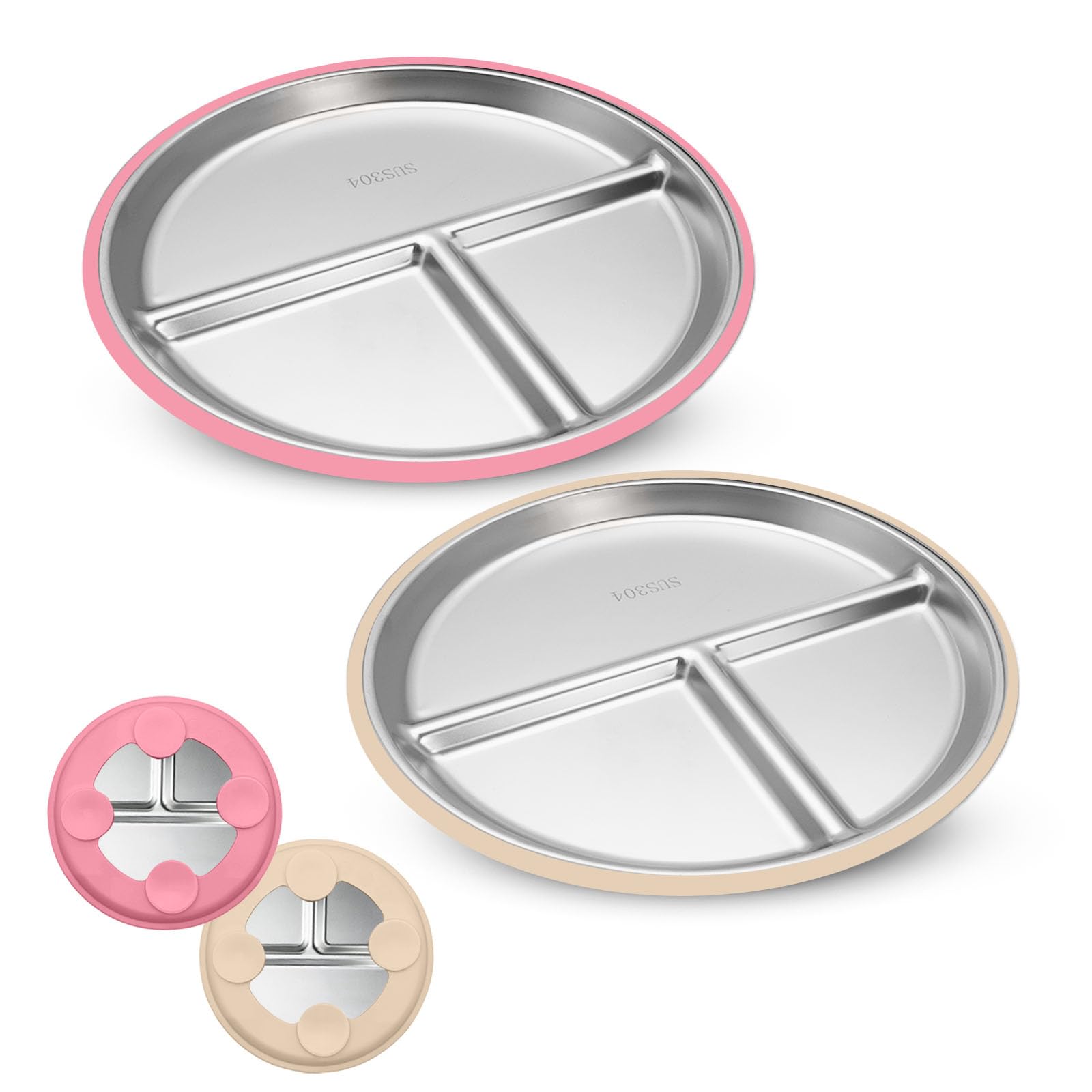 JNG Assiettes à Ventouse Pour Tout-petits Assiettes à Ventouses Pour