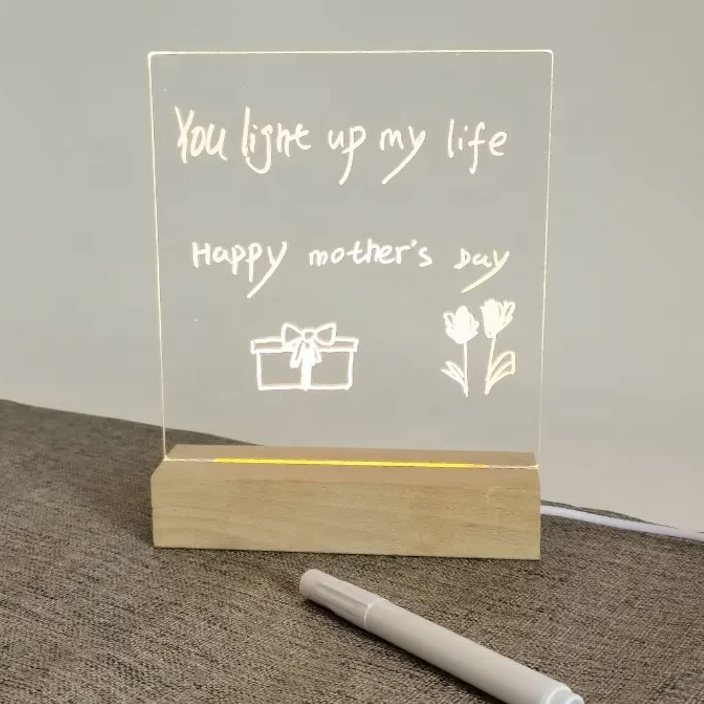 Piedistallo In Legno Con Luce LED 10 Colori E USB – Base Luminosa Personalizzabile Per Foto E Regali - 2