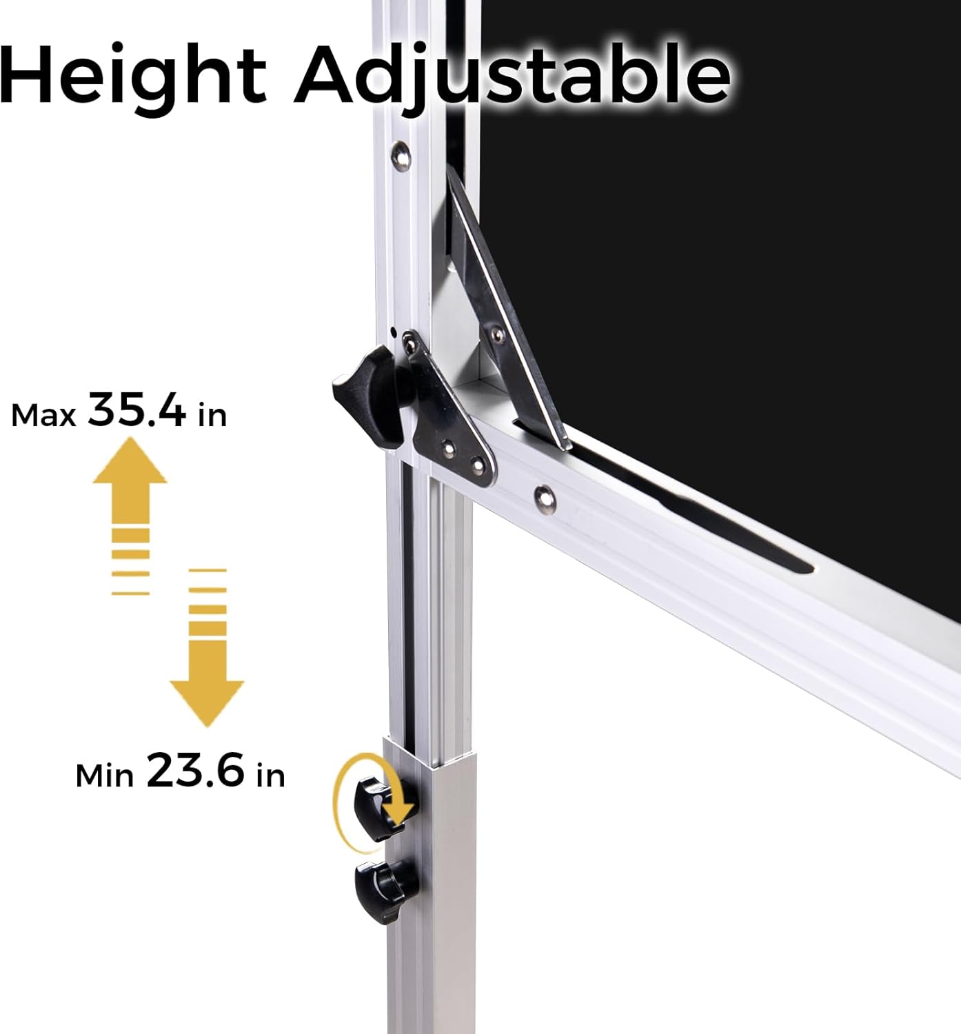 SCREENPRO 120inch Projector Screen with Stand, Fast Outdoor Movie Screen for Patio with Adjustable Leg(33"-51"),16:9 HD 4K Projector Screen for Yard Camping with Portable Carry Bag