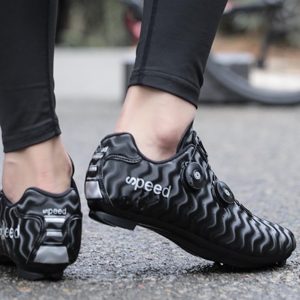 Buty do kolarstwa szosowego dla mężczyzn i kobiet z systemem sznurowania z obrotową tarczą, oddychające, antypoślizgowe trampki do wirowania w pomieszczeniach, fitnessu na świeżym powietrzu i jazdy na