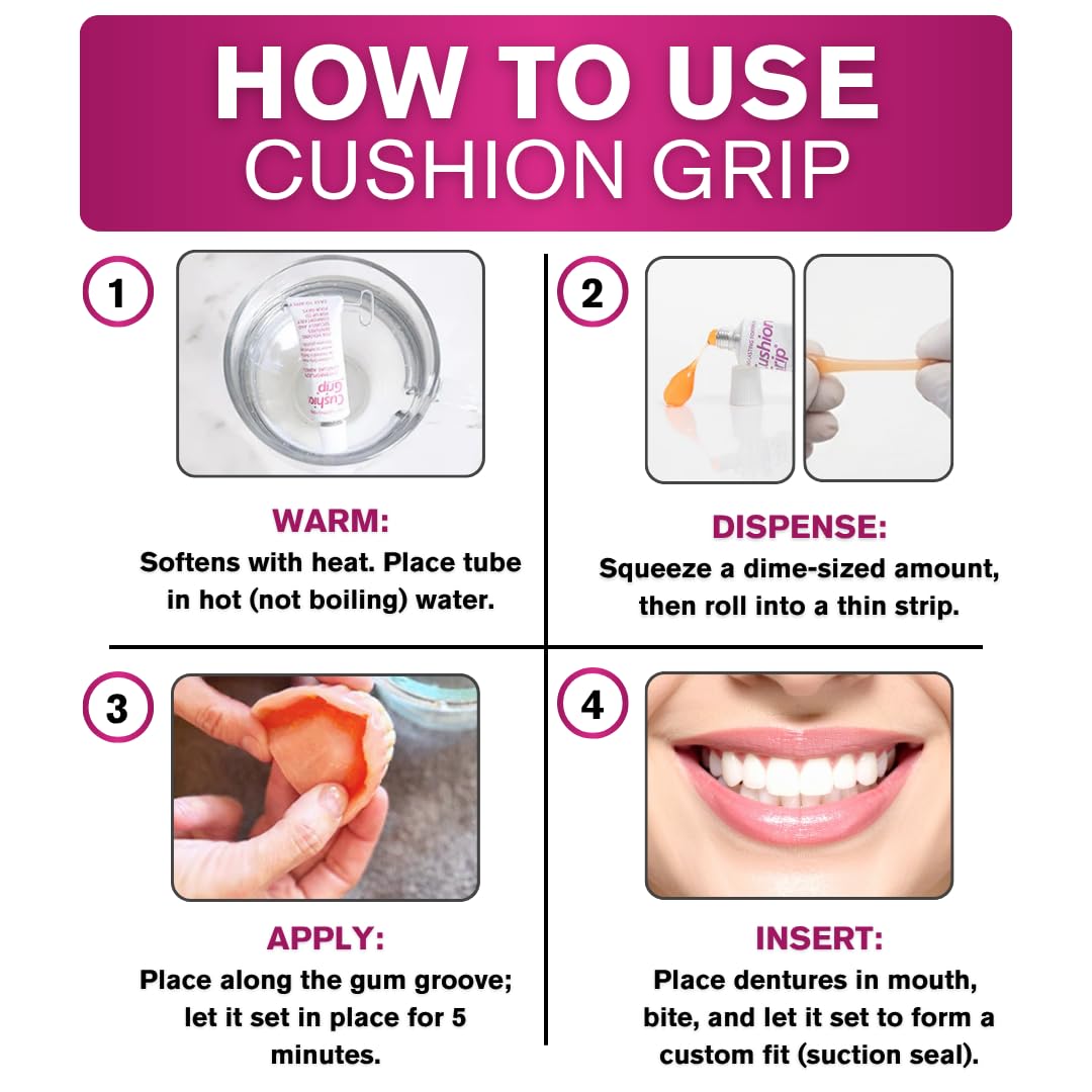 Cushion Grip pasta do protez dentystycznych, termoplastyczna, przyczepna, 28 g