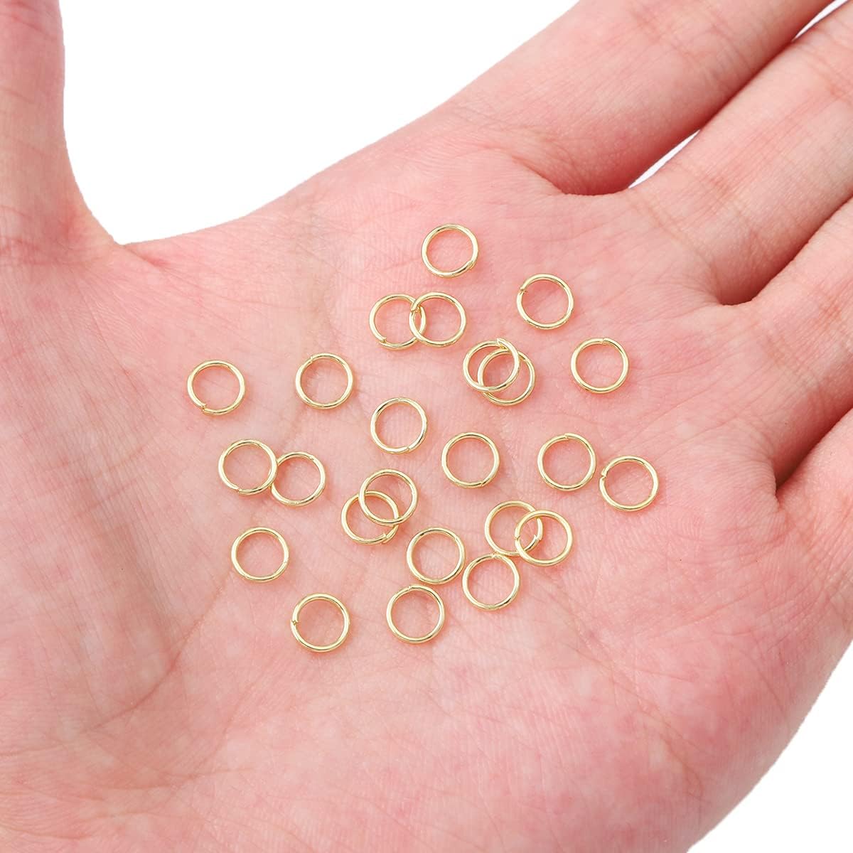 14K Gold Plated Jump Rings Non Tarnish 6mm 400pcs for Jewelry Making Findings - Image 3