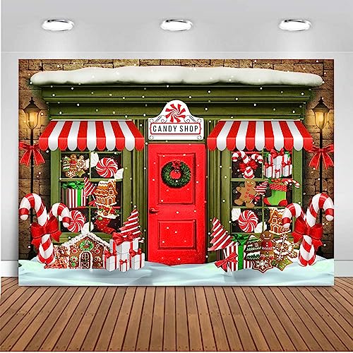 Toile de fond rouge et verte 2,4x1,8m pour vos photos de Noël en famille