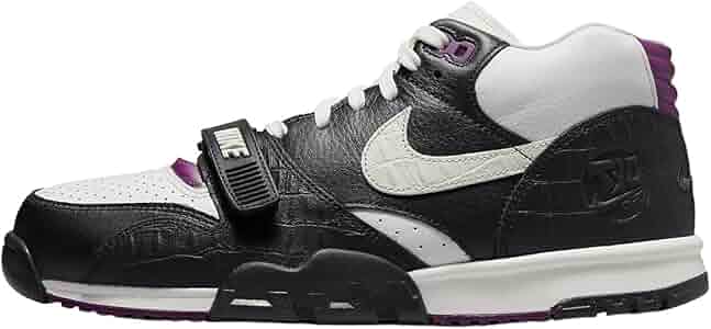 nike air trainer white black purple