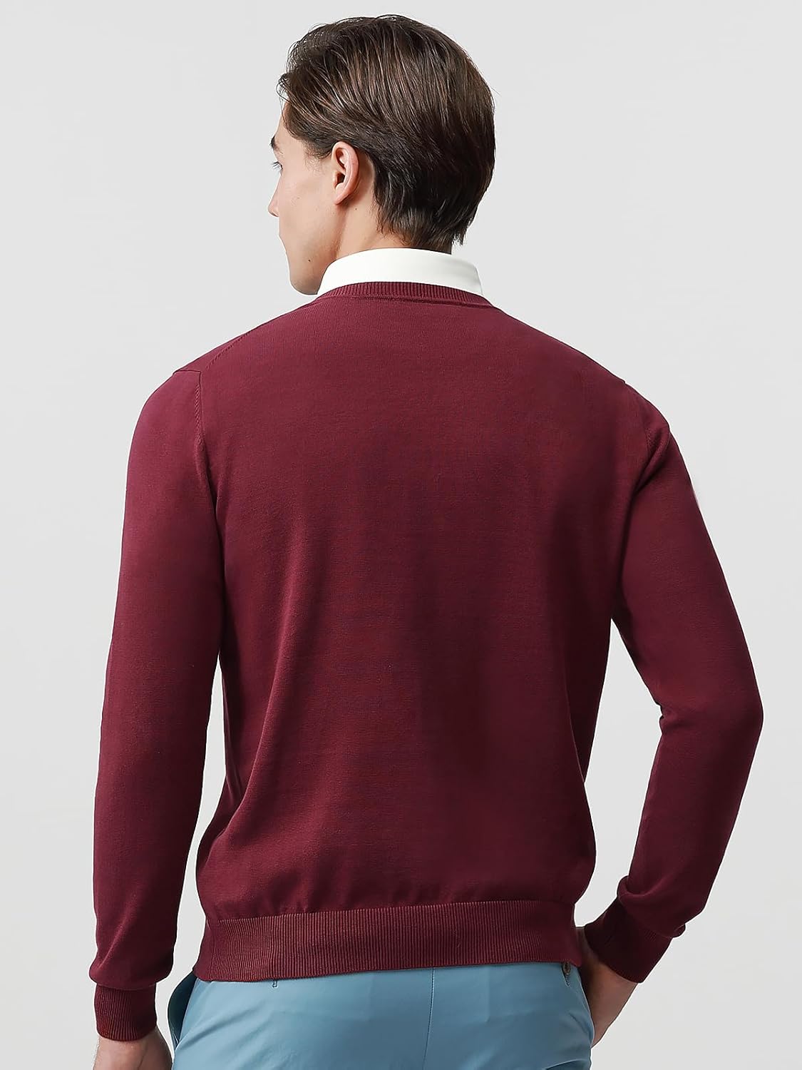 Pure BCI Cotton Lightweight Sweater for Men Crewneck T-Shirts Casual Long Sleeve Knit Pullover Fall Spring - Image 4