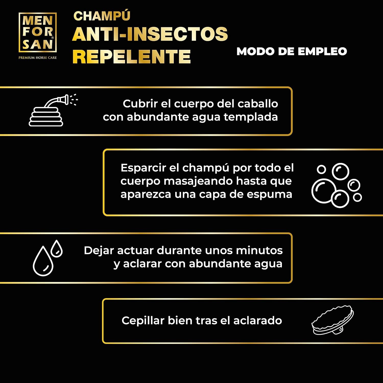 MENFORSAN Shampooing Répulsif Chevaux 1L Citronnelle Insectes