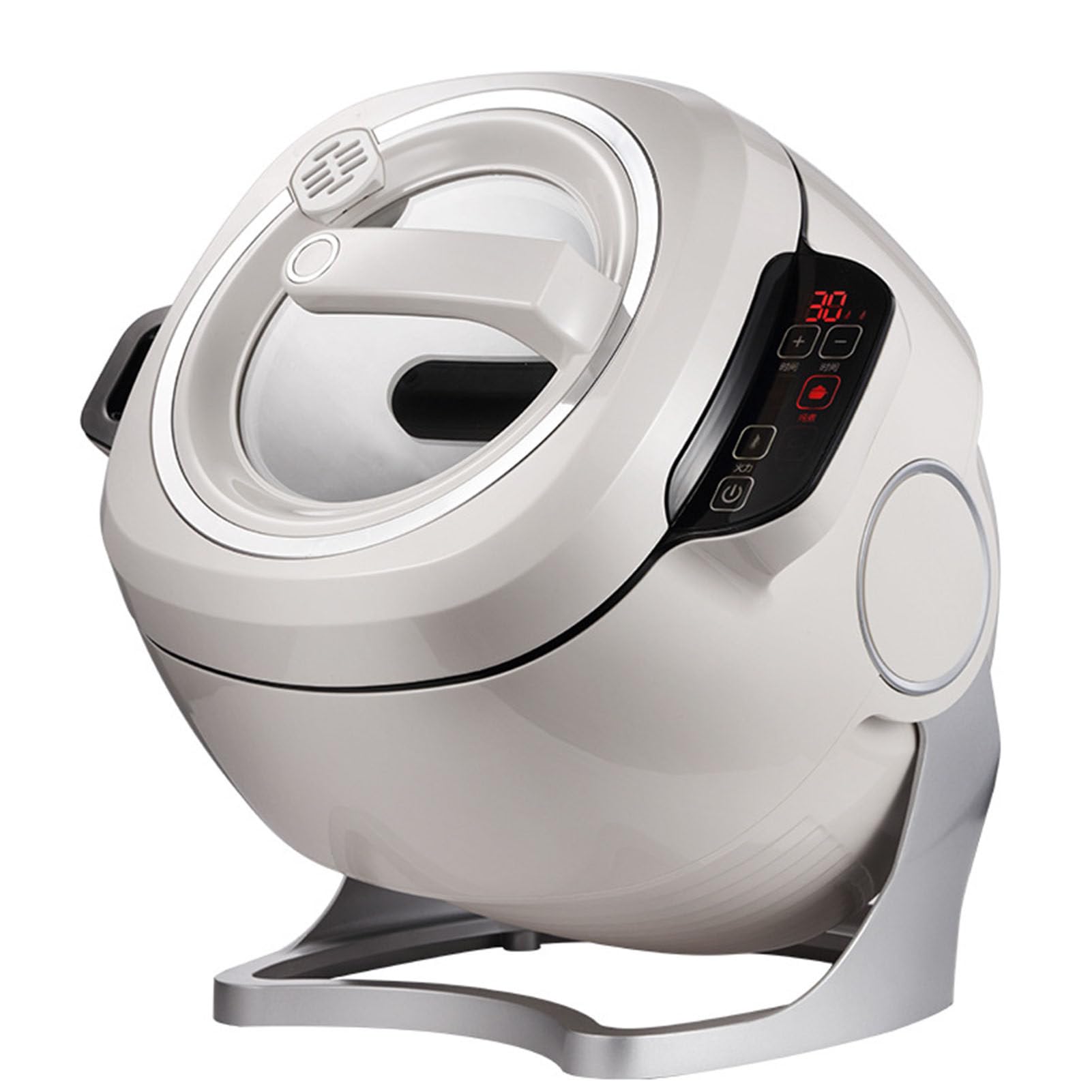 Robot Cucina Multifunzione 2000W Potenza,6L capacità,3 Livelli di Potenza e Rivestimento Ceramico Antiaderente,360° Rimescolamento Automatico per Saltare/Stufare/Servire