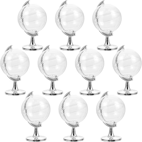 Miniatura 6 de PartyKindom Caja de bocadillos 10 piezas transparente PVC redondo caja de dulces decoración caja de regalo caja de exhibición de pasteles para