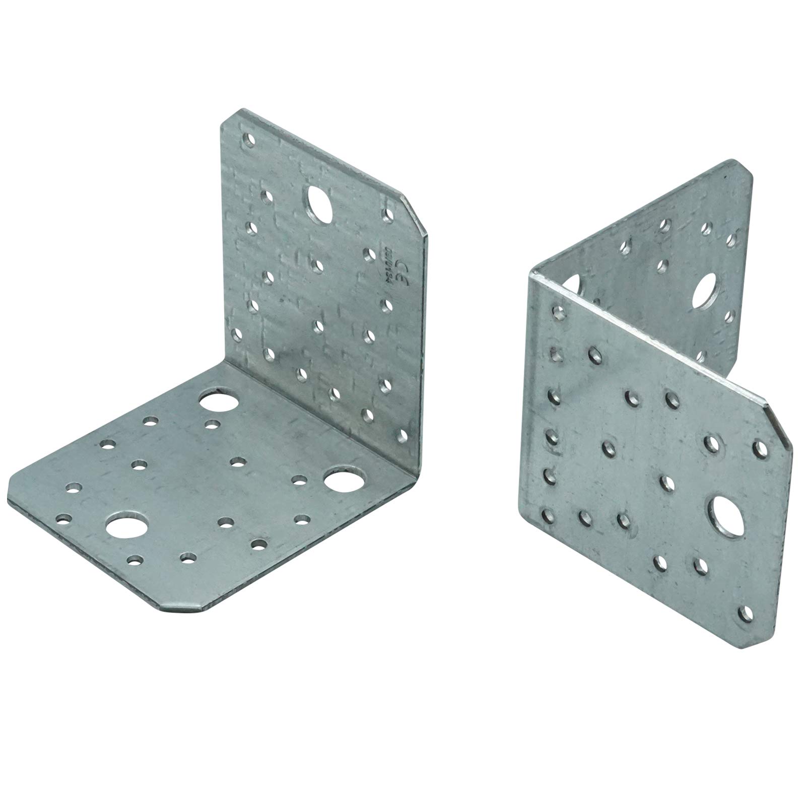 Winkelverbinder - 105 x 105 x 90 mm - 100 er Set - Feuerverzinkt - Lochwinkel ohne Sicke - Made in Germany - SC