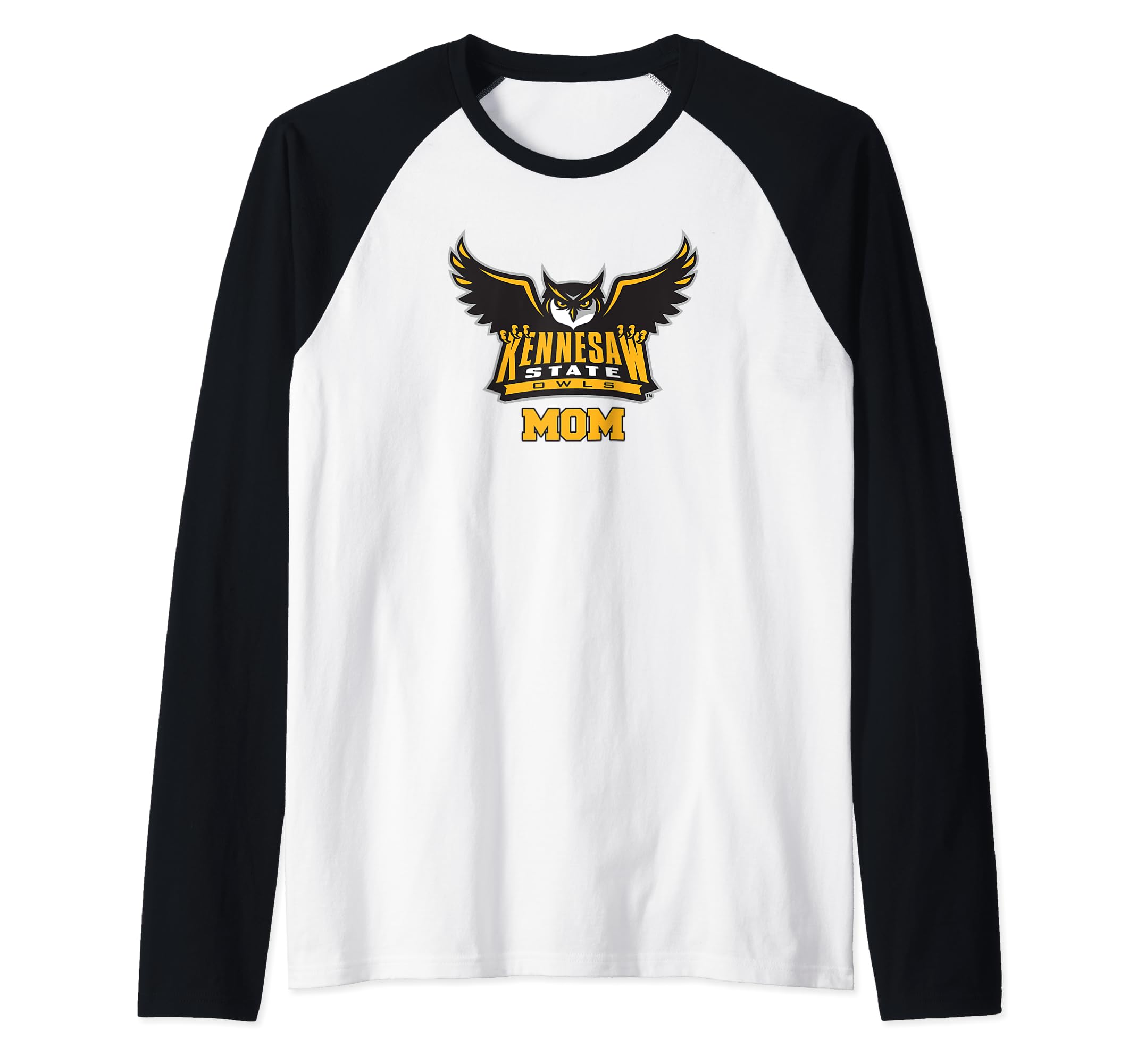 Owls Mom Raglan Baseball Tee