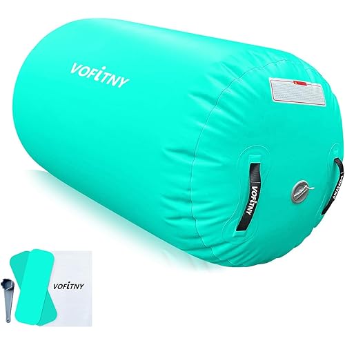 VOFiTNY Gymnastics Tumbling Equipment Air Barrel Inflatable Octagon Tumbler Roller Back-bend Trainer Chearleeding Mat Without Pump