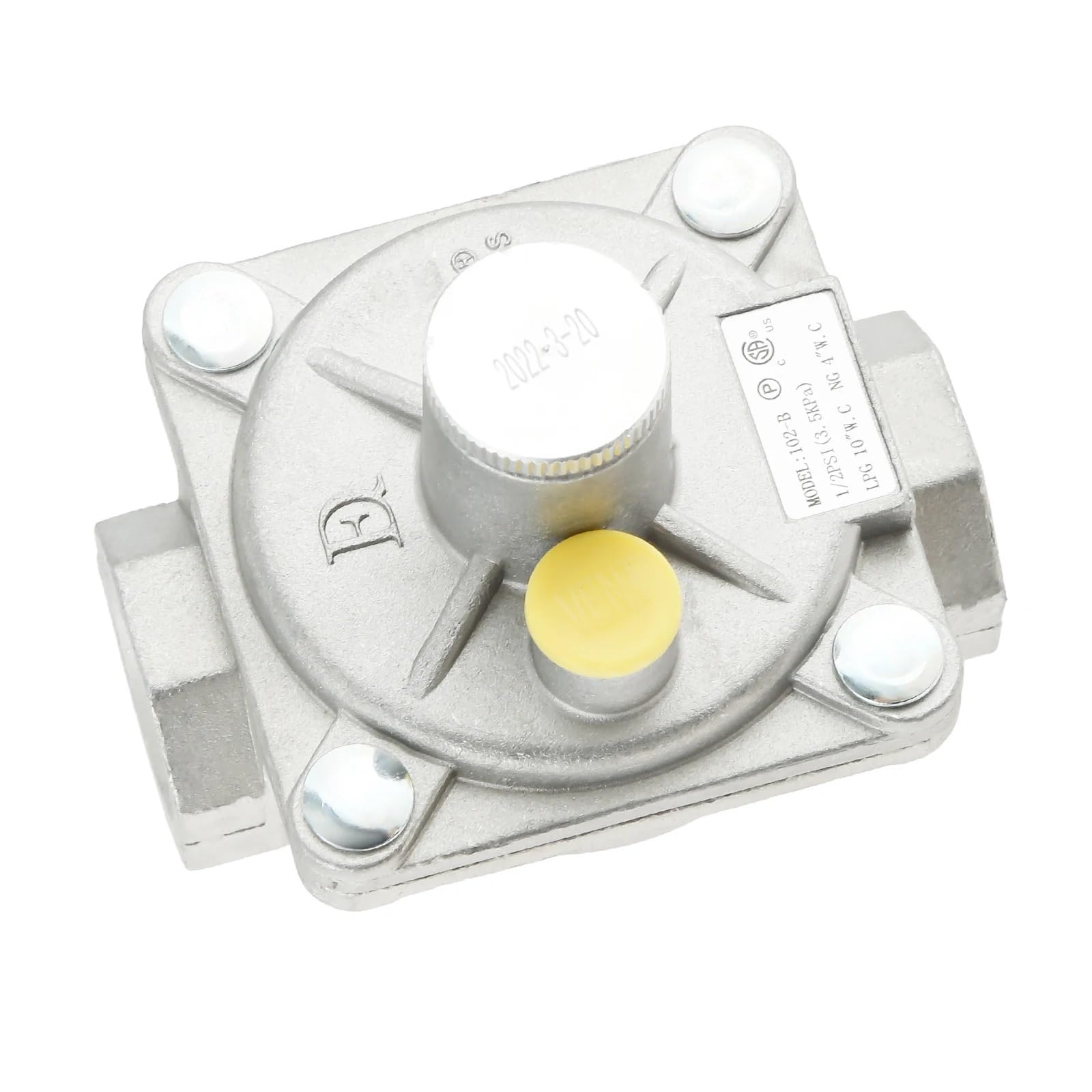 Regulador de presión intercambio gas natural y licuado 1/2" con 2 conversión NPT latón para aplicaciones NG/GLP