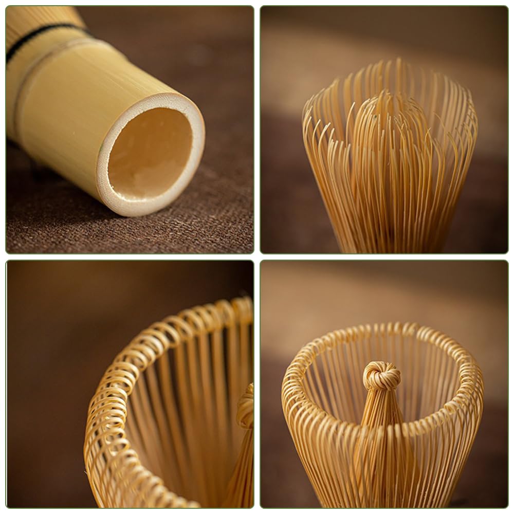 Matcha Kit, Set di Matcha, Set da tè giapponese Matcha, Set di Frusta per Matcha, Ciotola Matcha con Beccuccio,Frusta Matcha in Bambù,Paletta, Supporto per Frusta in Ceramica