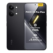 POCO X8 Pro Max, Smartphone 12+512GB, Dimensity 9500s, Batteria 8500mAh (typ), Display AMOLED ultra luminoso, Fotocamera da 50MP con OIS, Nero, Garanzia 2 anni+1 anno extra, Caricatore non incluso