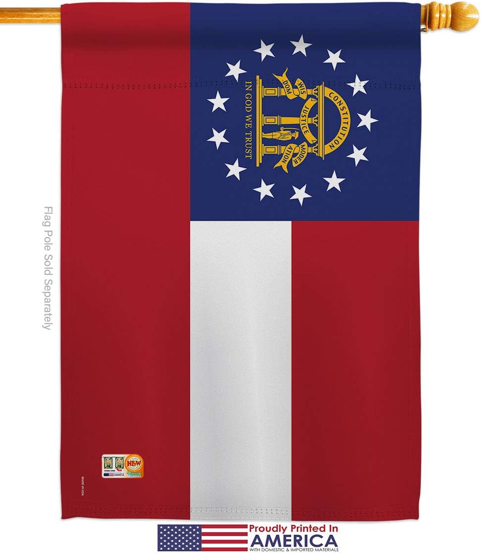 States Georgia Garden House Flags Set Regional USA American Territories Republic Country Particular Area Small Decorative Gift Yard Banner Made In 28 X 40