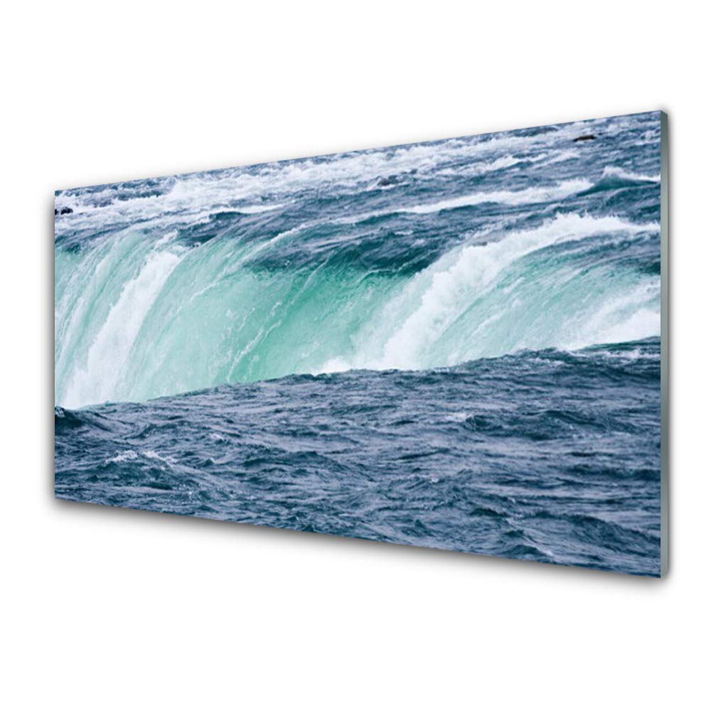Impression sur verre trempé 100x50cm cascade tableau mural nature