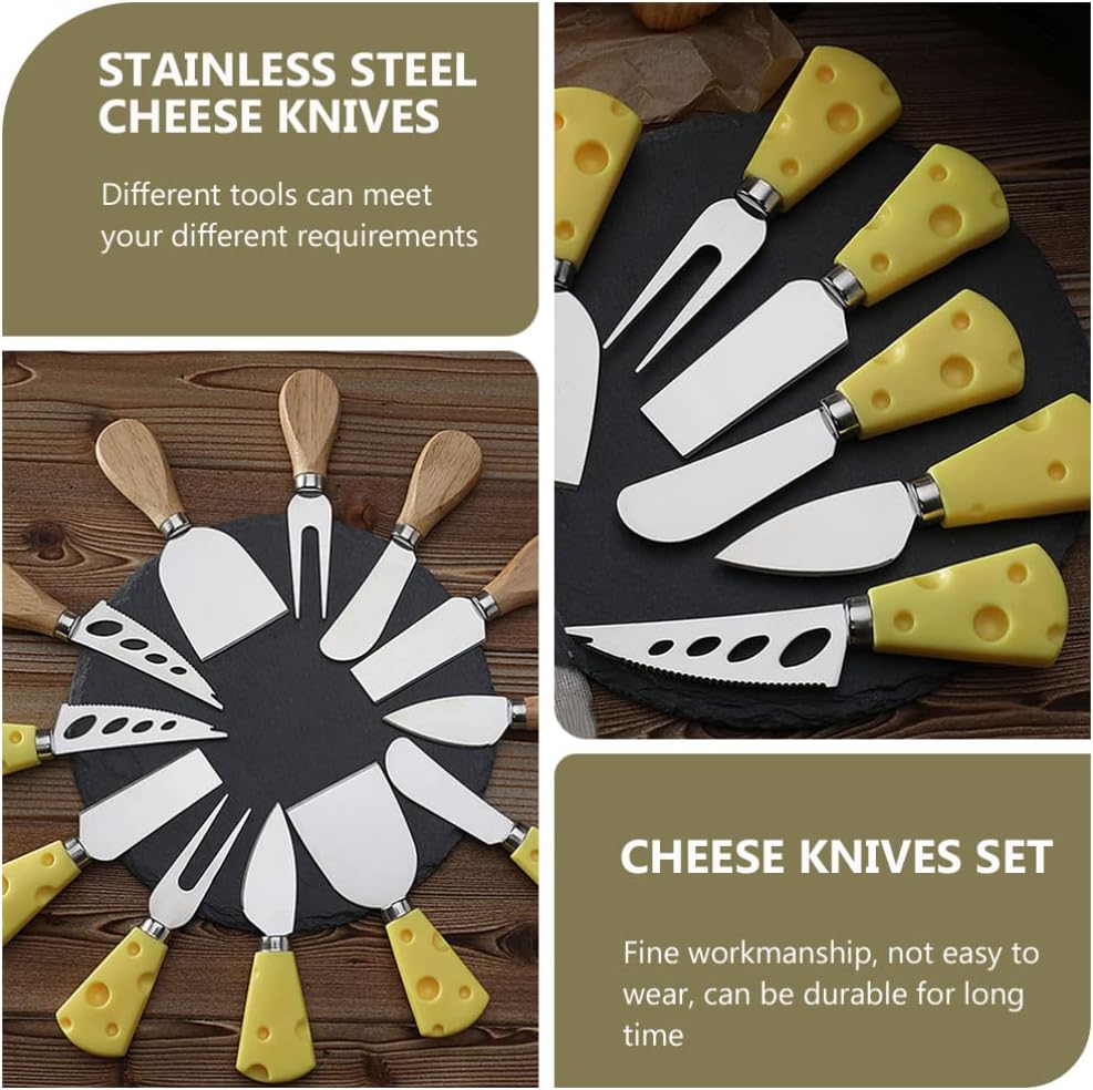 Cabilock 5pcs Cheese Cheese Stainless Steel Cheese Knives Cheese Knives Cutter Cheese Knives Kit Cheese Knives Tool Useful Cheese Knives Metal Cheese Knives Collection