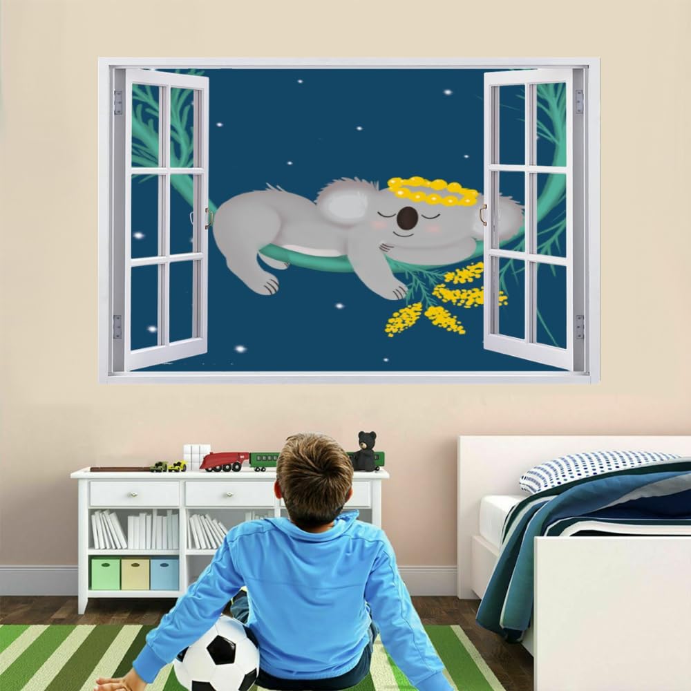 Pegatinas De Decoración De Pared 3D Roto Animal Pegatina De Pared Animales De Dibujos Animados Tatuaje De Pared Para Decoración De Pared De Guardería, Sala De Estar, Decoración Del Hogar 120x80cm