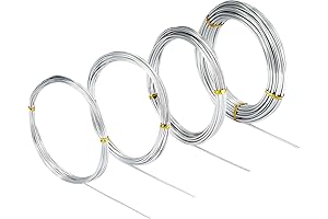 4 Pcs Aluminum Alloy Craft Wires (3mm-1mm Dia)
