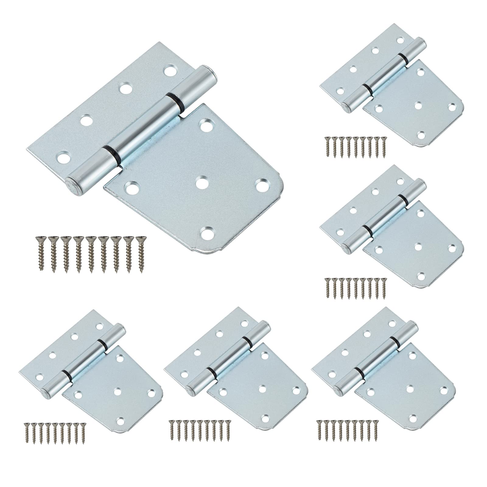 HOME MASTER HARDWARE Wytrzymałe zawiasy bramowe typu T, ocynkowane, ze śrubami, 6-pak (ocynkowane)