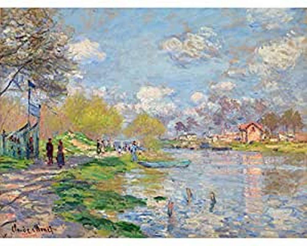 Claude Monet Spring By The Seine Unframed Wall Art Print Poster Home Decor Premium