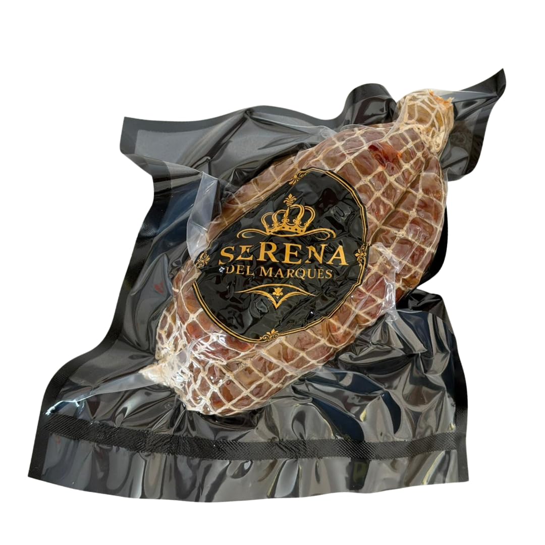 SERENA DEL MARQUÉS - Morcón Ibérico (1Kg) | Embutido Ibérico Curado | Morcón de chorizo ibérico |Ideal para Tabla de Embutidos, Regalo Gourmet y Tapas | Formato Pieza Entera