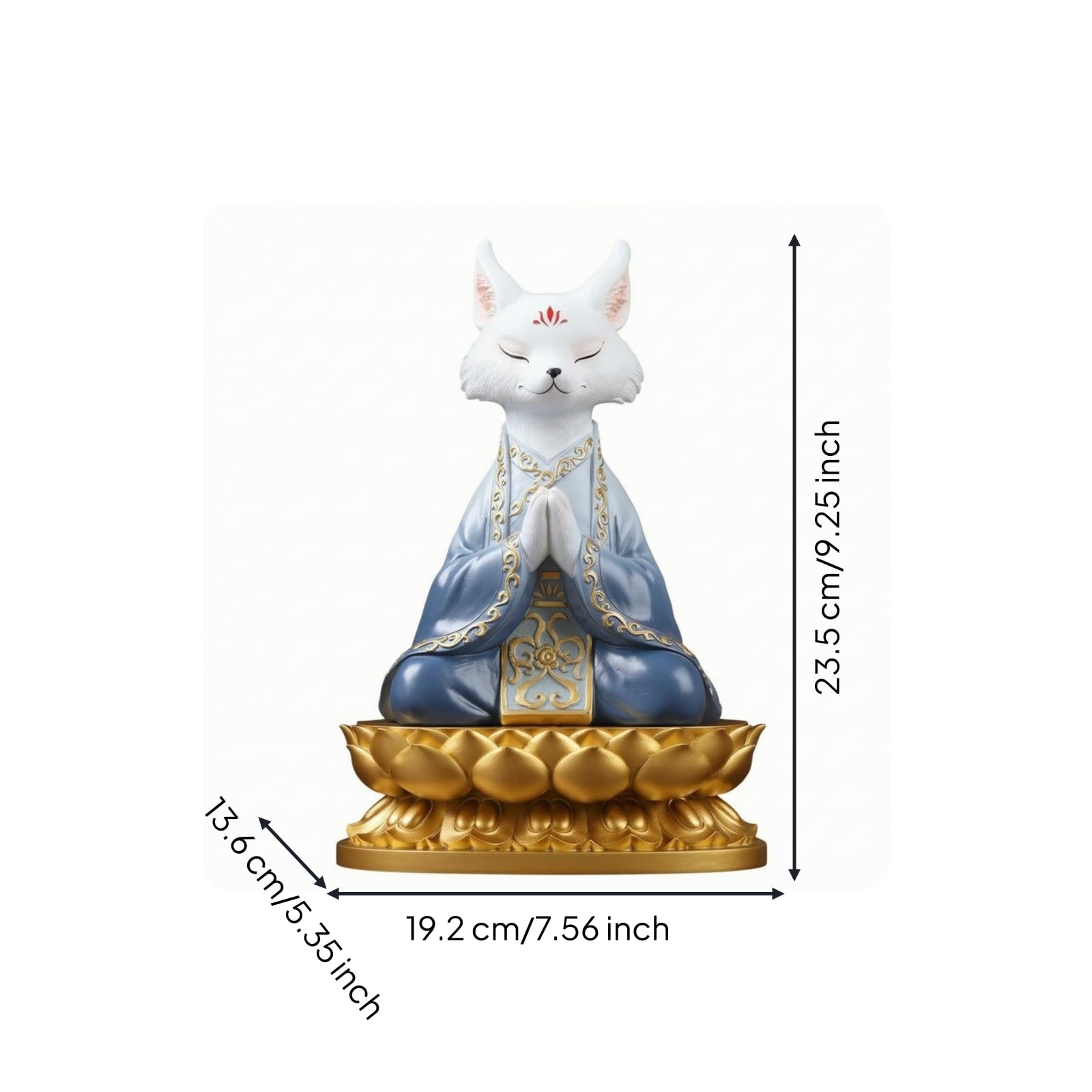 Gralara Escultura Raposo Decorativa