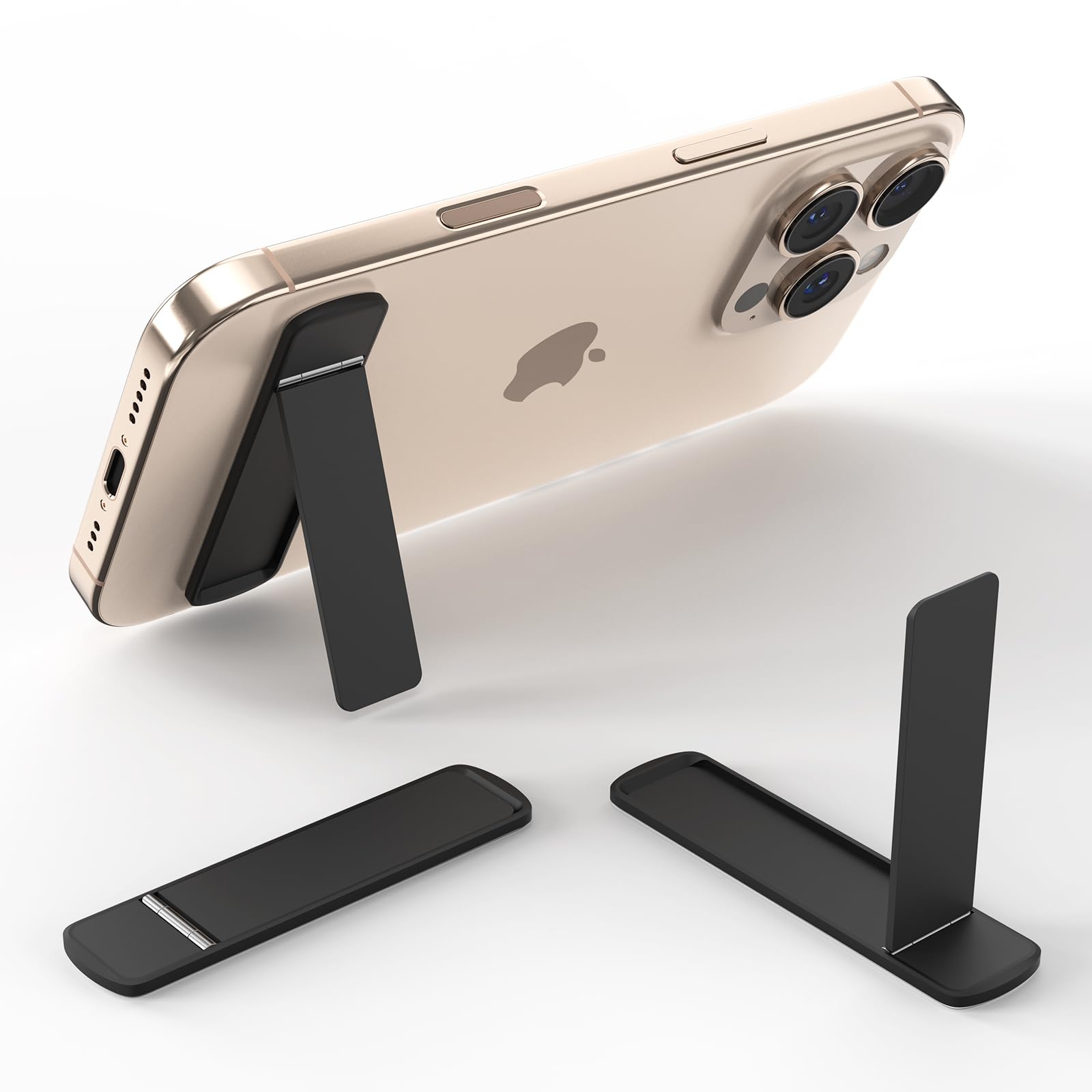 DOB SECHS Slim Kickstand Stick On Phone Case, Upgrade Universal Cellphone Stand Set of 2, Ultra-Thin Metal Cell Phone Stand for iPhone, iPad, Tablet,