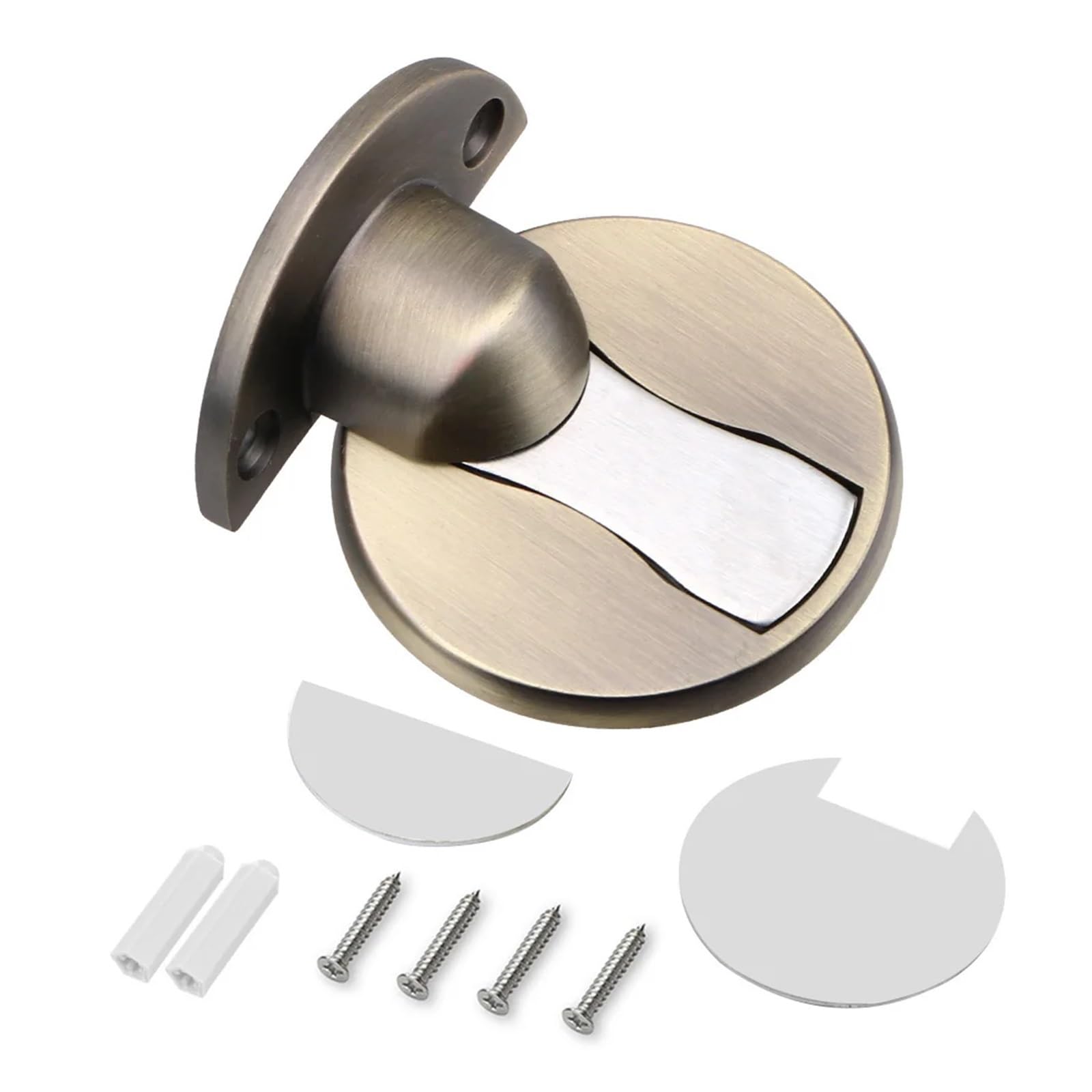 Kiddibubzi Bronze Magnetic Door Stops Hidden Door Holders Catch Floor Hidden Doorstop Stainless Steel Door Stopper Doorstop(Bronze)