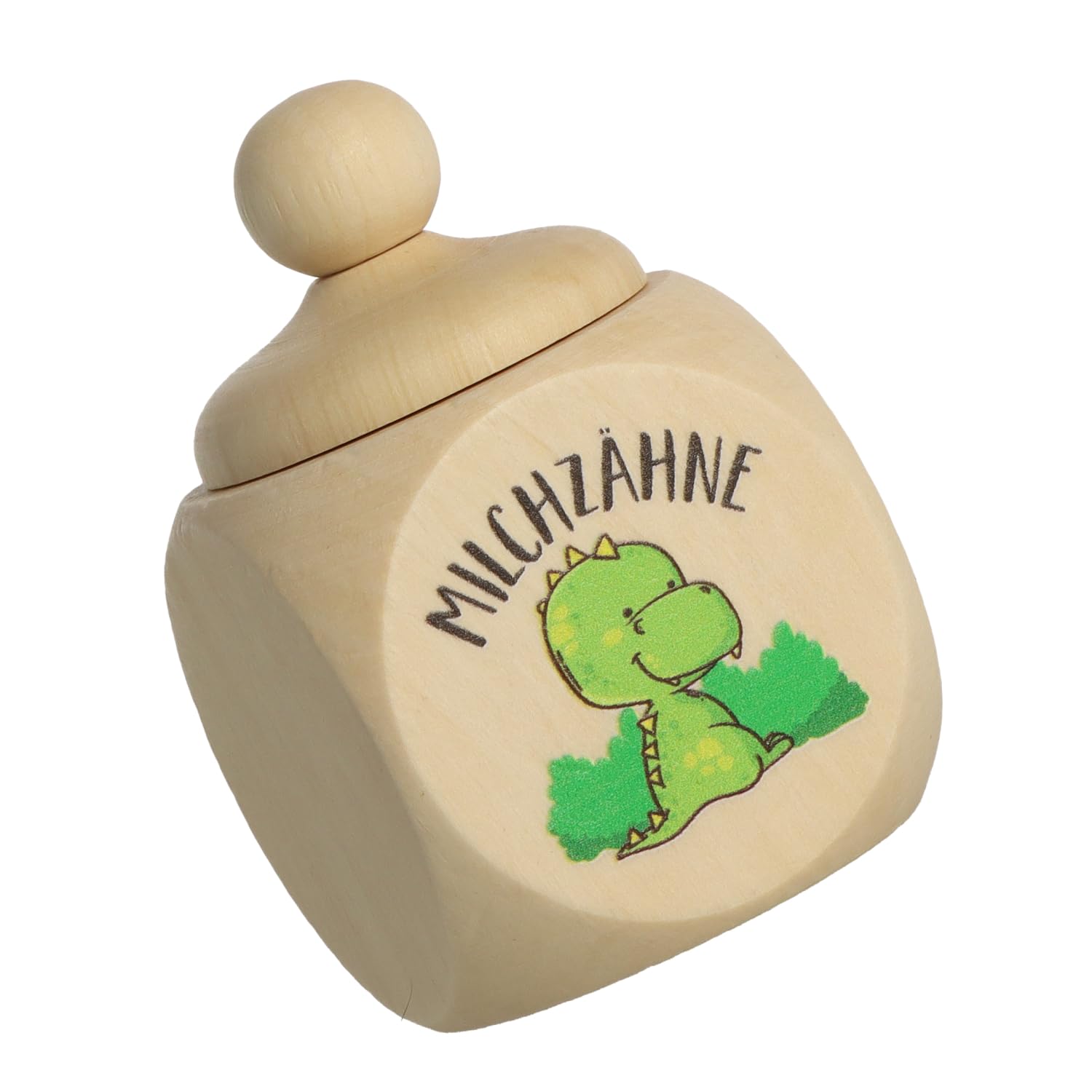 Spruchreif | Milchzahndose aus Holz mit Deckel und UV-Druck | Zahndose für Milchzähne | Kleines Geschenk von der Zahnfee
