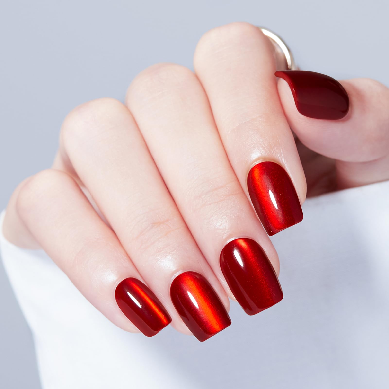 Burgundy Press On Nails - Short Square Fake Nails -10 Burgundy Press On Nails - Short Square Fake Nails -10