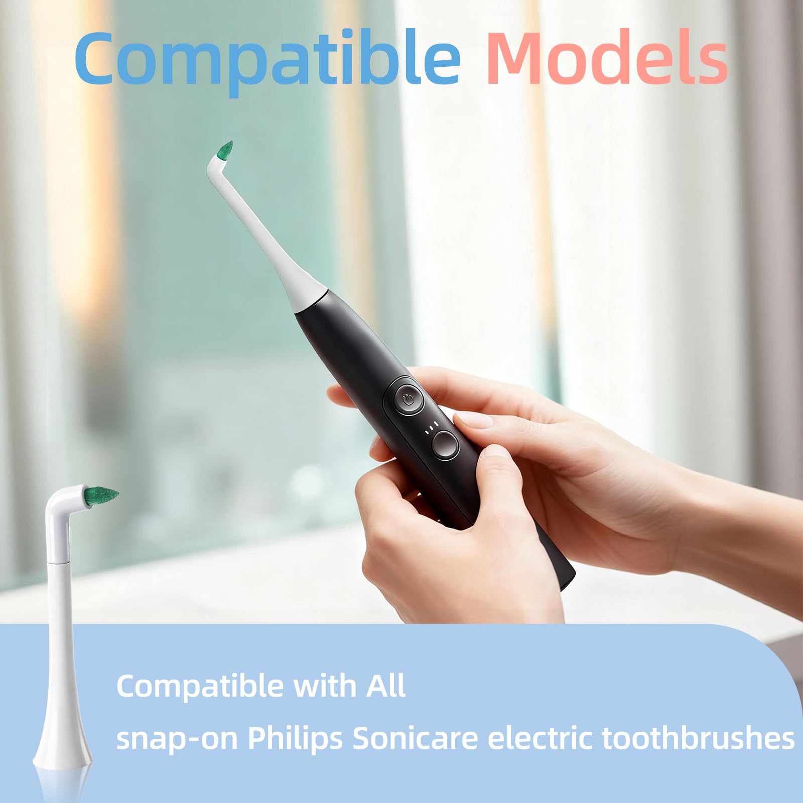 Interdental wymienne głowice do szczoteczek Philips Sonicare – Interdental, wymienne głowice do szczoteczek do zębów do systemu Dontodent Click-on, wymienne głowice do szczoteczek międzyzębowych