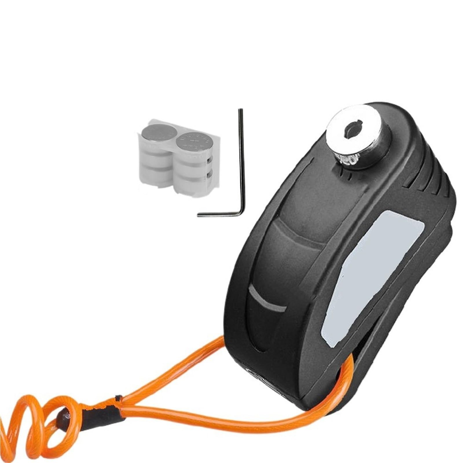 Chain Lock Disc Brake Lock Motorcycle Alarm Anti-Theft 130db with Reminder Cable Scooter Bike Rotor Locks Motorbike Lock(DX19s-Black)