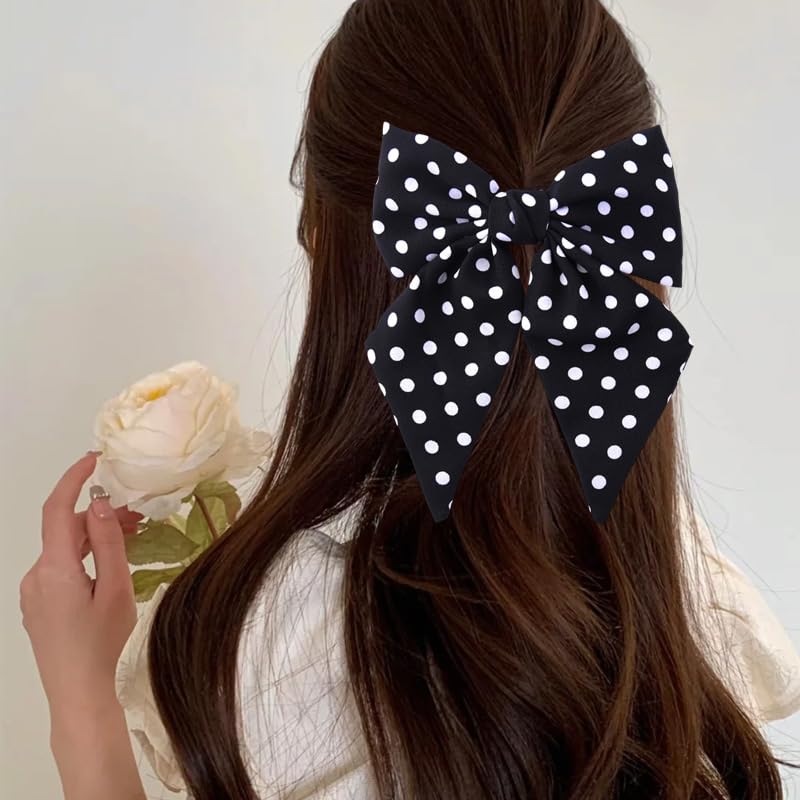 Pinzas de Moño con Lunares Polka Dots Negro miniatura 4