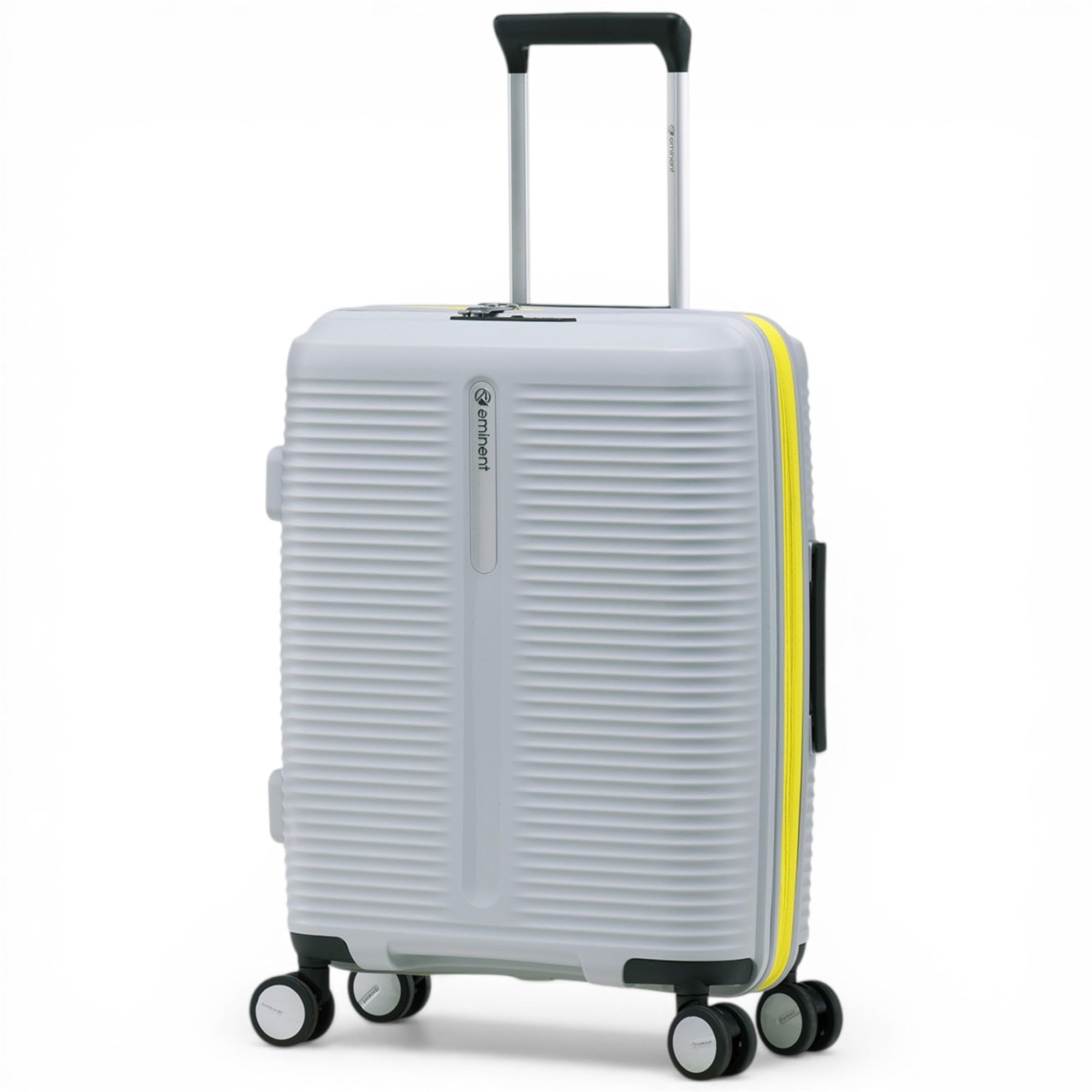 Eminent Finno Maleta Cabina 55x40x20 Rígida Expandible, Trolley | Ultraligera 2,5 kg, 39L, expandible a 55x40x23, candado TSA, 4 ruedas, equipaje de mano, polipropileno, Gris