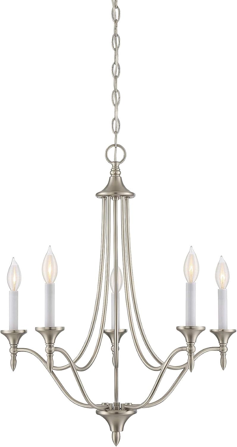 Savoy House 1-1008-5-SN Herndon 5-Light Chandelier in Satin Nickel Finish