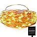 Solar Christmas String Lights,easyDecor Copper Wire 100 LED 33ft Warm White 8mode Waterproof Decorative Starry Fairy Rope for Halloween,Outdoor,Indoor,Party,Patio,Garden,Holiday,Wedding,Xmas Tree
