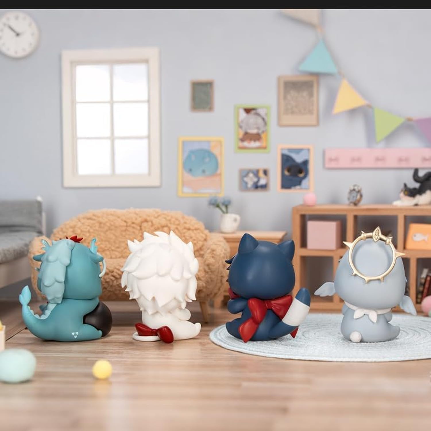 Figurina Chibi per Honkai Star Rail, Ragazzi del Dormitorio, Serie Carina, Action Figure Collezionabile per Regalo Compleanno, Lama