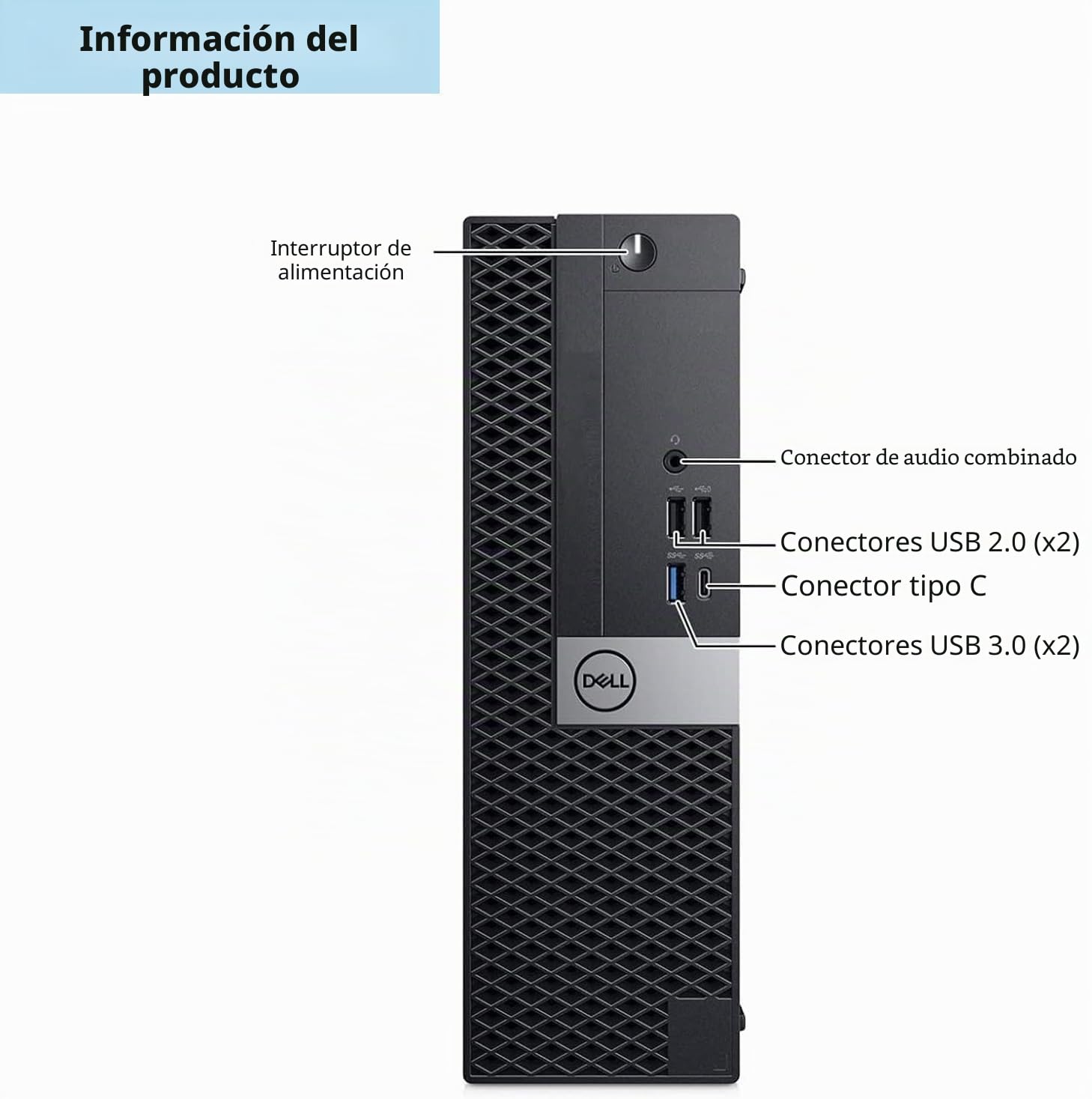 Dell Optiplex 7050 SFF Ordenador de sobremesa Intel Core i5-6500 16 GB RAM SSD 256 GB WiFi Bluetooth Windows 11 Pro