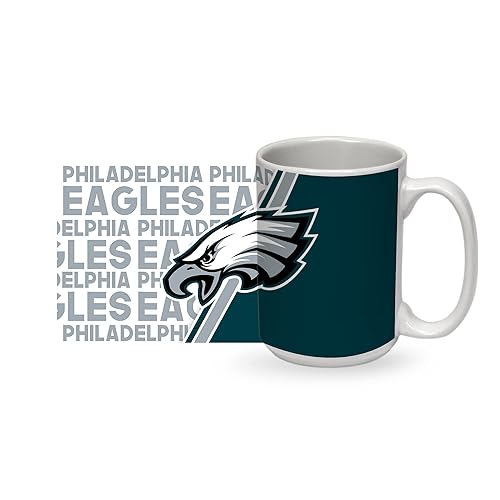 Rico Industries NFL Football 15 oz White Ceramic Coffee Mug