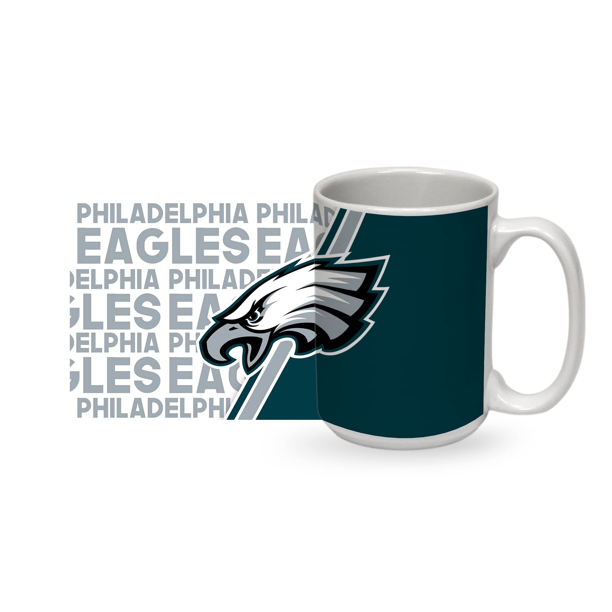 Rico Industries NFL Football Philadelphia Eagles 15 oz White Ceramic Mug